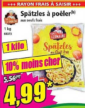 spätzles à poêler aux œufs frais tante germaine