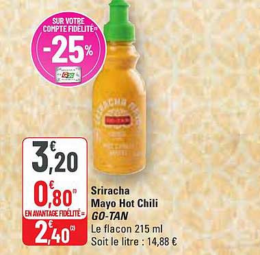 sriracha mayo hot chili go-tan