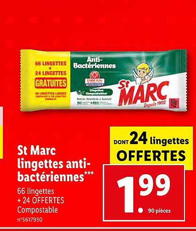 st marc lingettes anti-bactériennes