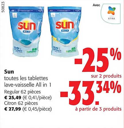 sun toutes les tablettes lave-vaisselle all in 1