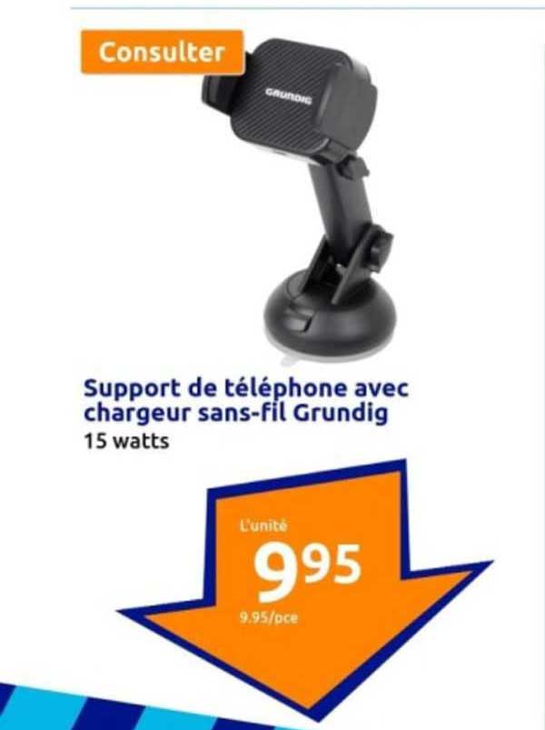 support de téléphone avec chargeur sans-fil grundig