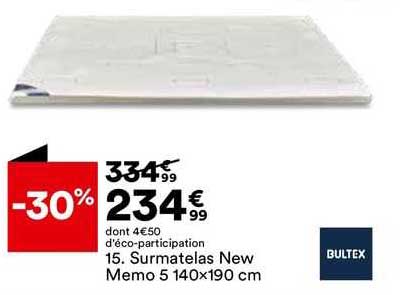 surmatelas new memo bultex