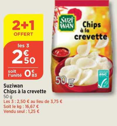 suziwan chips à la crevette