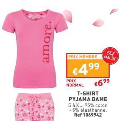 t-shirt pyjama dame