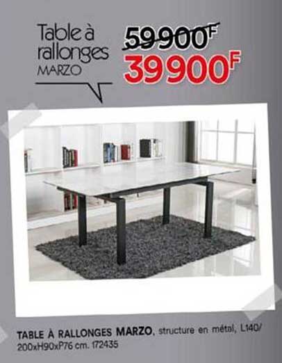 table à rallonges marzo