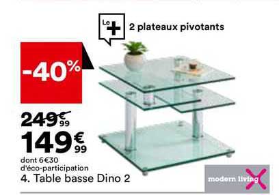 table basse dino 2 modern living
