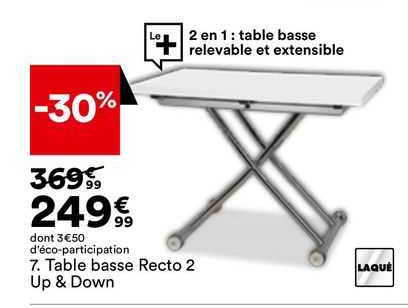 table basse recto 2 up & down