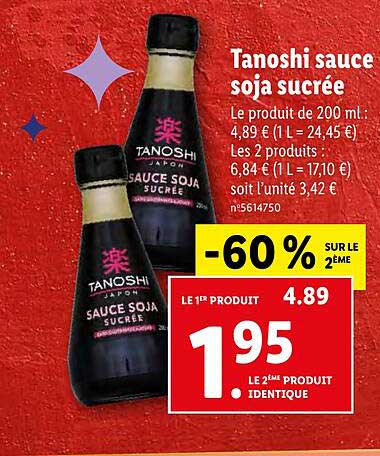 Tanoshi Sauce Soja Sucrée