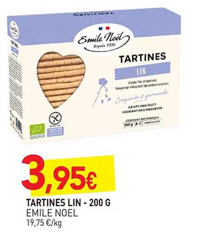 tartines lin émile noël - 200 g