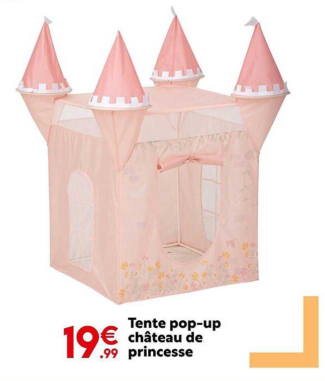 tente pop-up château de princesse