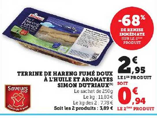 terrine de hareng fumé doux à l'huile et aromates simon dutriaux