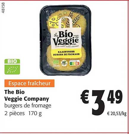 the bio veggie company burgers de fromage