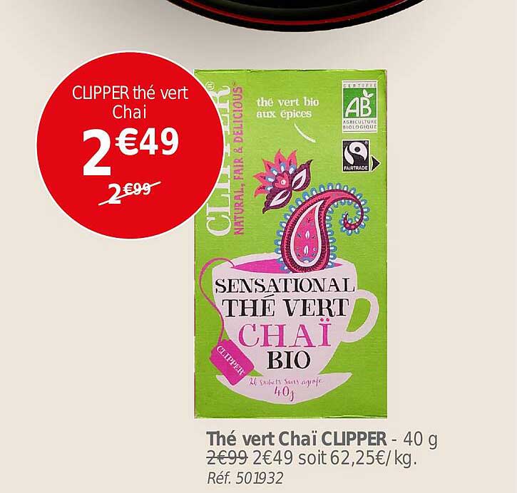 thé vert chaï clipper