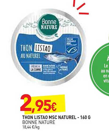 thon listao msc naturel bonne nature - 160 g