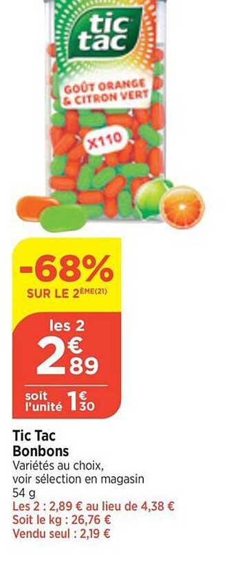 tic tac bonbons