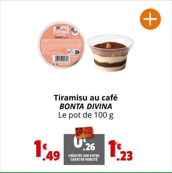 tiramisu au café bonta divina