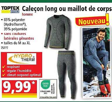 Toptex Caleçon Long Ou Maillot De Corps