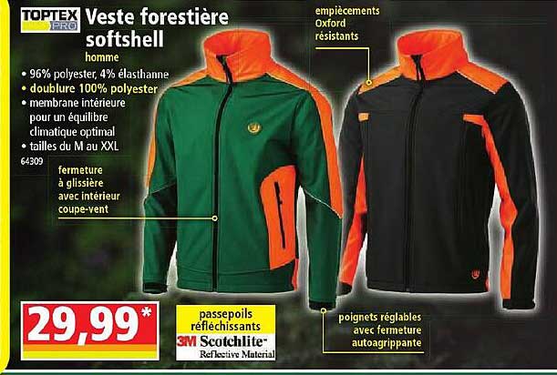 Toptex Veste Forestière Softshell