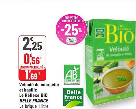 Velouté De Courgette Et Basilic Le Réflexe Bio Belle France