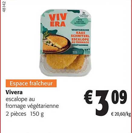 Vivera Escalope Au Fromage Végétarienne