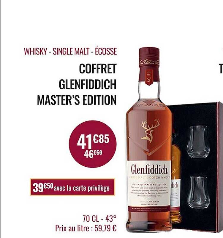 whisky - single malt - écosse coffret glenfiddich master's edition