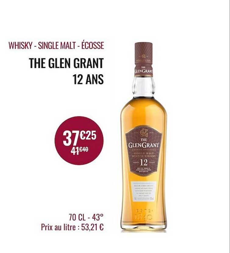 whisky - single malt - écosse the glen grant 12 ans
