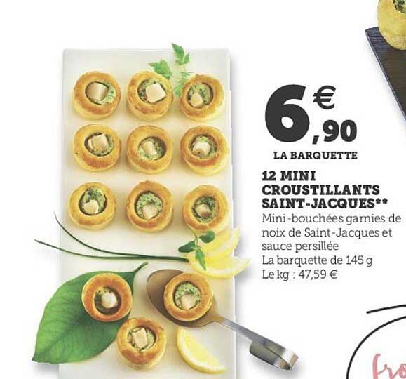 12 mini croustillants saint-jacques