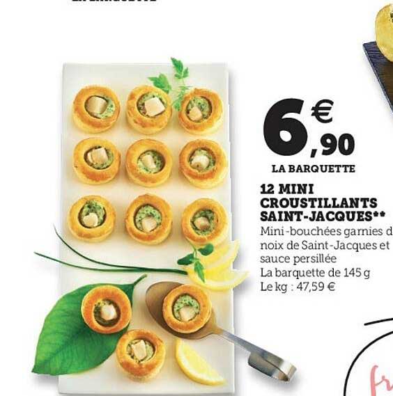 12 Mini Croustillants Saint-jacques