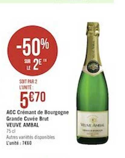 aoc crémant de bourgogne grande cuvée brut veuve ambal