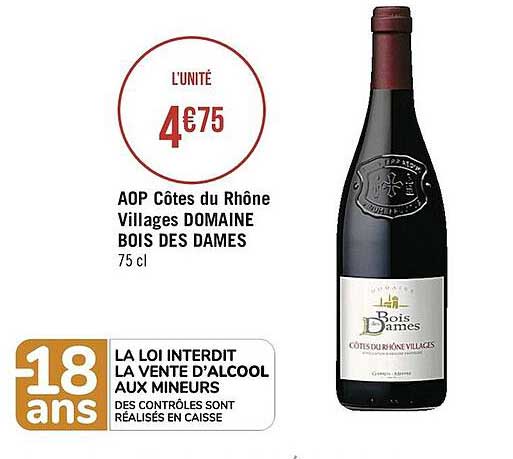 aop côtes du rhône villages domaine bois des dames