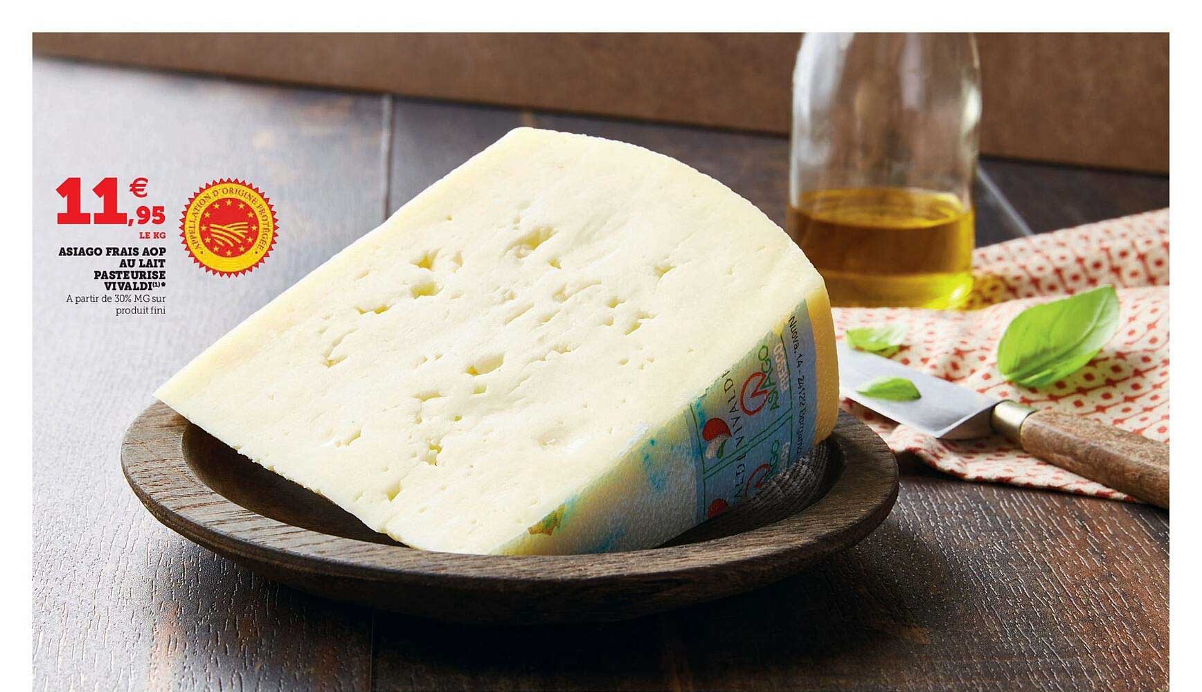 Asiago Frais Aop Au Lait Pasteurise Vivaldi