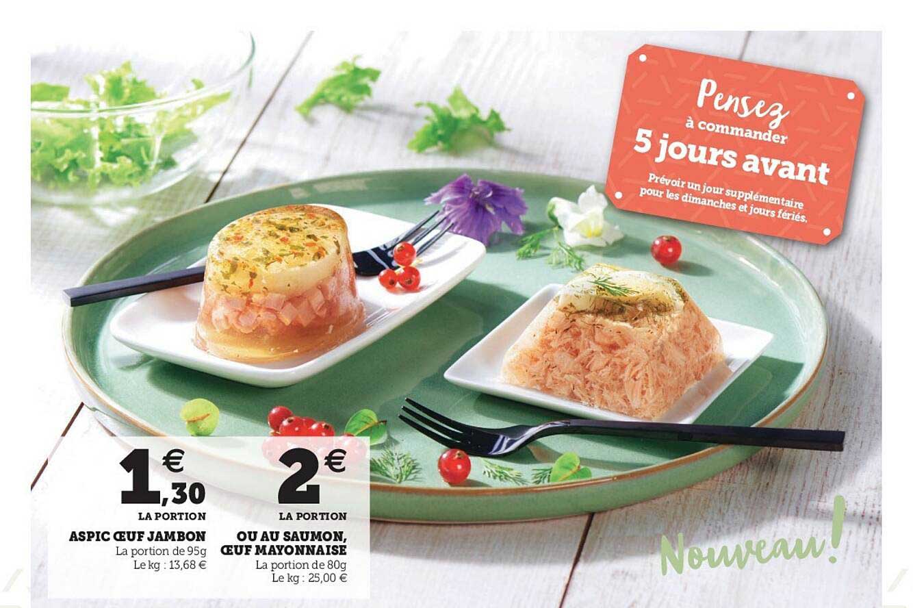 aspic œuf jambon ou au saumon, œuf mayonnaise