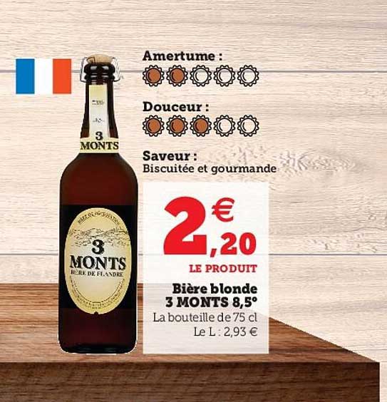 bière blonde 3 monts 8,5°