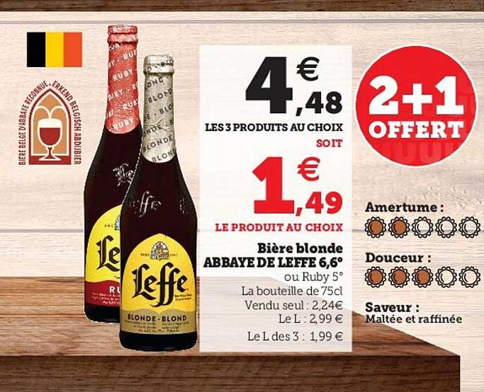 Bière Blonde Abbaye De Leffe 6,6°