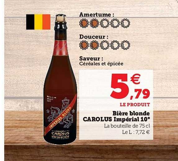 bière blonde carolus impérial 10°