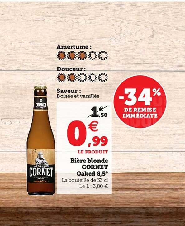 bière blonde cornet oaked 8,5°