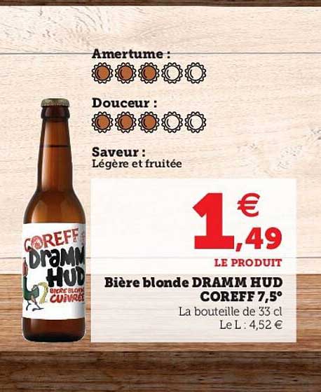 bière blonde dramm hud coreff 7,5°