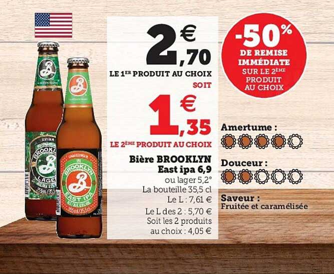 bière brooklyn east ipa 6,9°