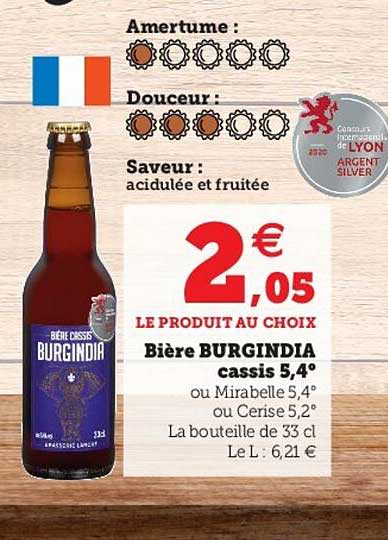 bière burgindia cassis 5,4°