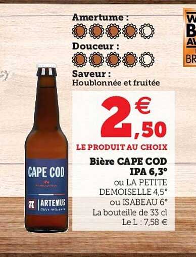 bière cape cod ipa 6,3°