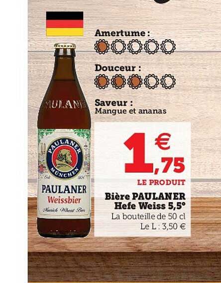 bière paulaner hefe weiss 5,5°