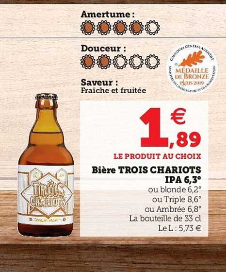 bière trois chariots ipa 6,3°