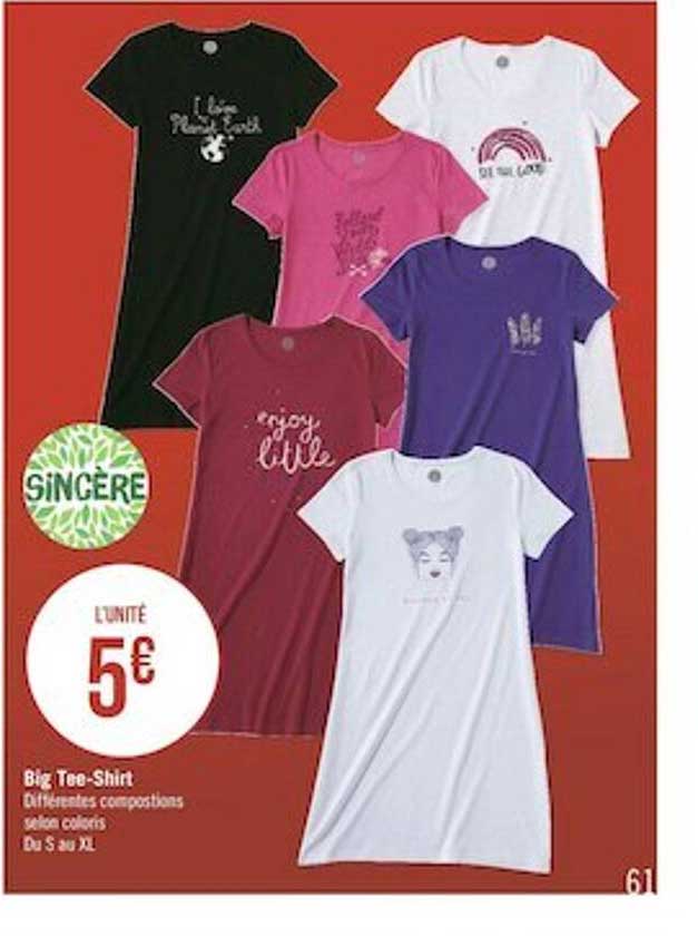 big tee-shirt sincère