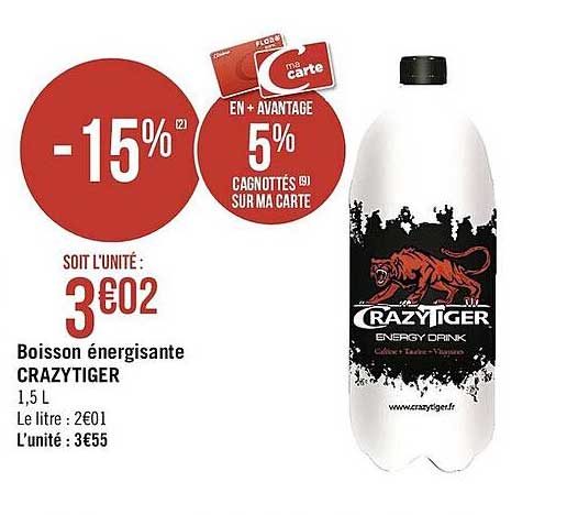boisson énergisante crazy tiger