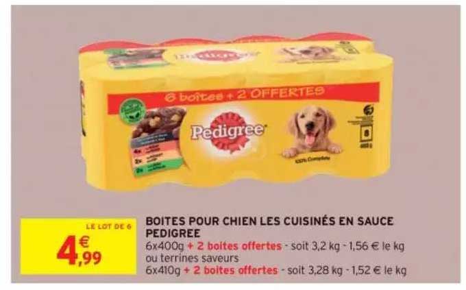Boîtes Pour Chien Les Cuisinés En Sauce Pedigree