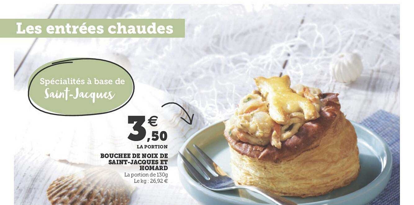 bouchée de noix de saint-jacques et homard