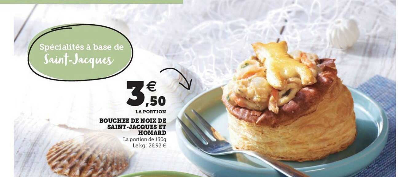 bouchée de noix de saint-jacques et homard