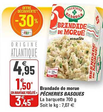 brandade de morue pêcheries basques