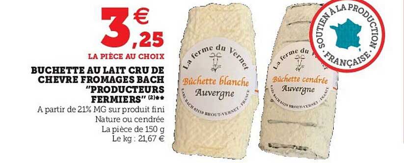 buchette au lait cru de chèvre fromages bach "producteurs fermiers"