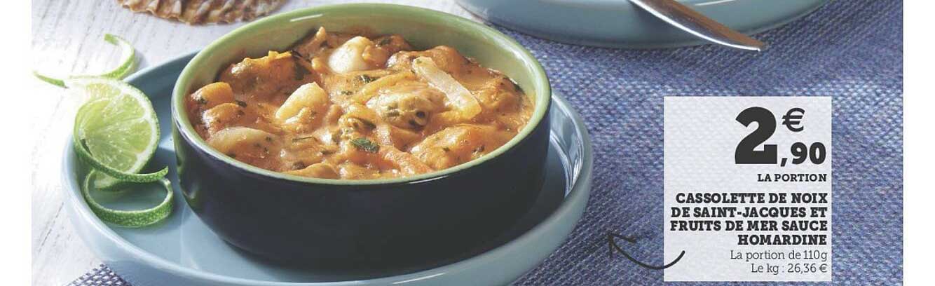 cassolette de noix de saint-jacques et fruits de mer sauce homardine